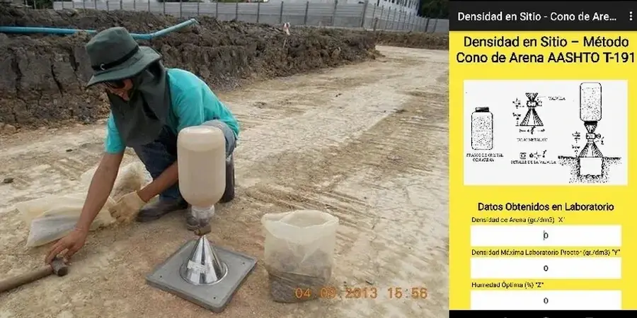 Densidad de Campo por Cono de Arena en Santiago: Control de Compactación Según NCh